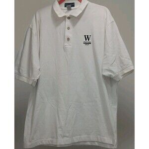 Wofford Golf Polo XL White Embroidered Shirt Page & Tuttle Men’s Preppy Y2K NCAA